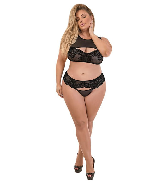 Peek-a-Boo Bra & Panty Lingerie Set