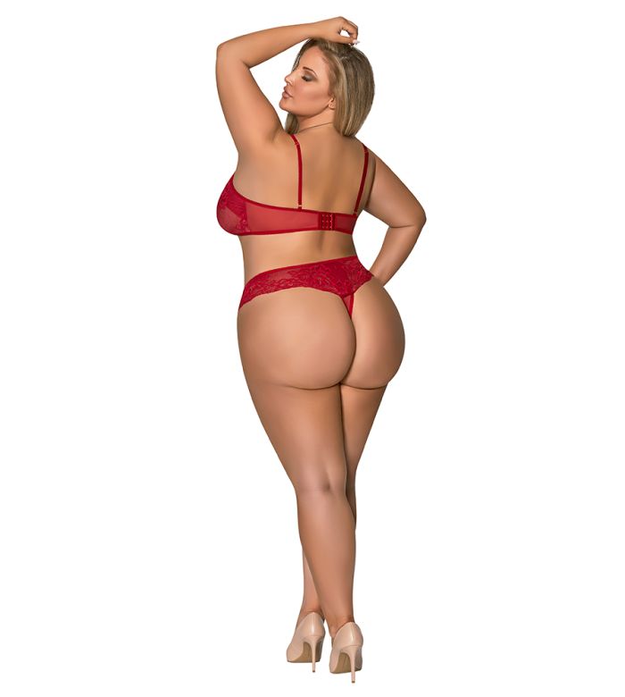 Peek-a-Boo Bra & Panty Lingerie Set